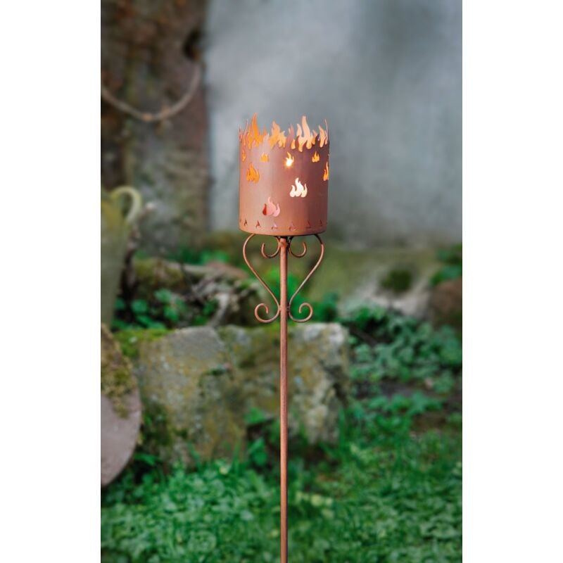 Frank Flechtwaren - Gartenstecker 'Flammenkelch' Garten Terrasse balkon Deko Pflanze Topf FF-229046