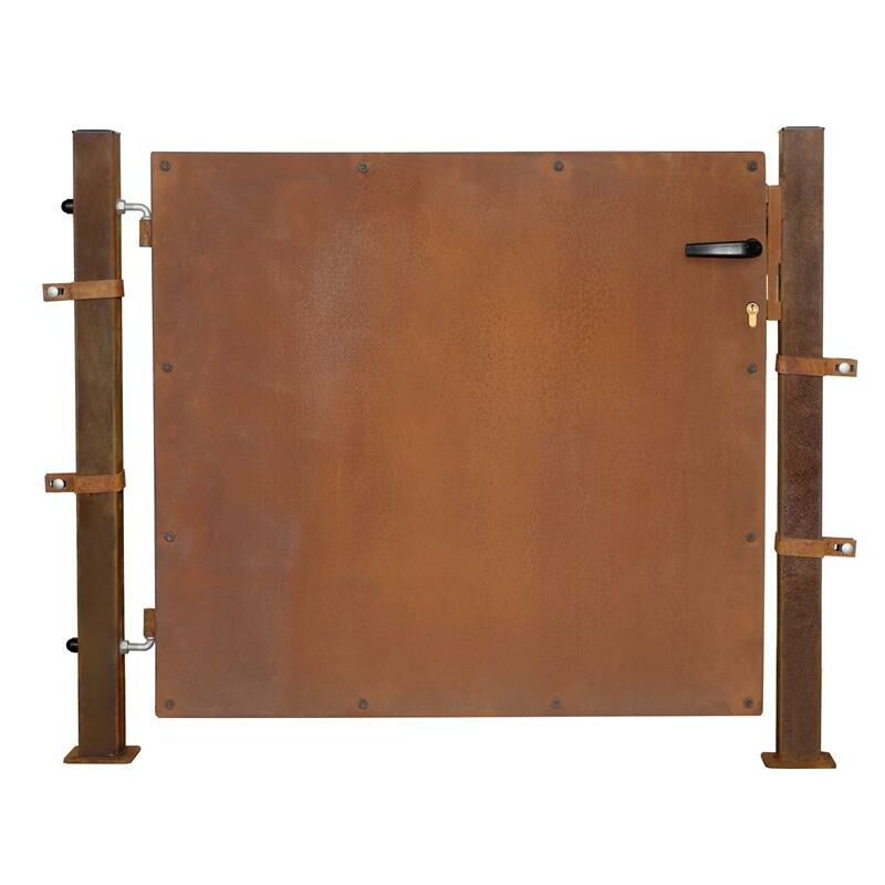 Gartentür Zauntür Gartentor 120 cm Rost Hoftor Hoftür Gartenpforte Gartenzaun