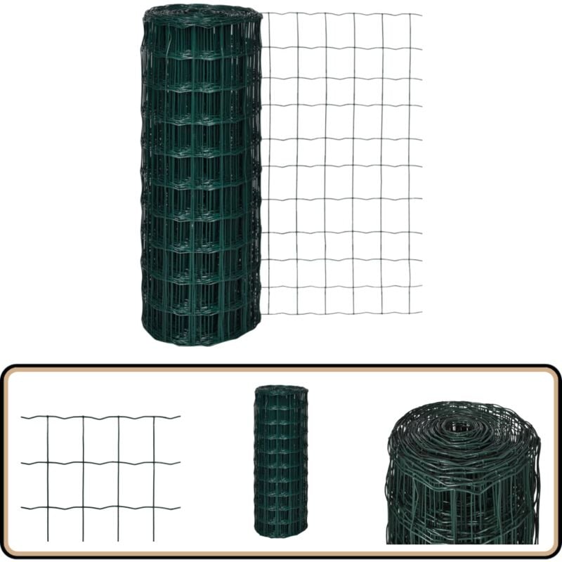 Gartenzaun Maschendraht Gitterzaun Schweißgitter 10x1,0m - Gartenzaun - Maschendrahtzaun - Metallzaun - Stabiler Zaun - Gartenzäune