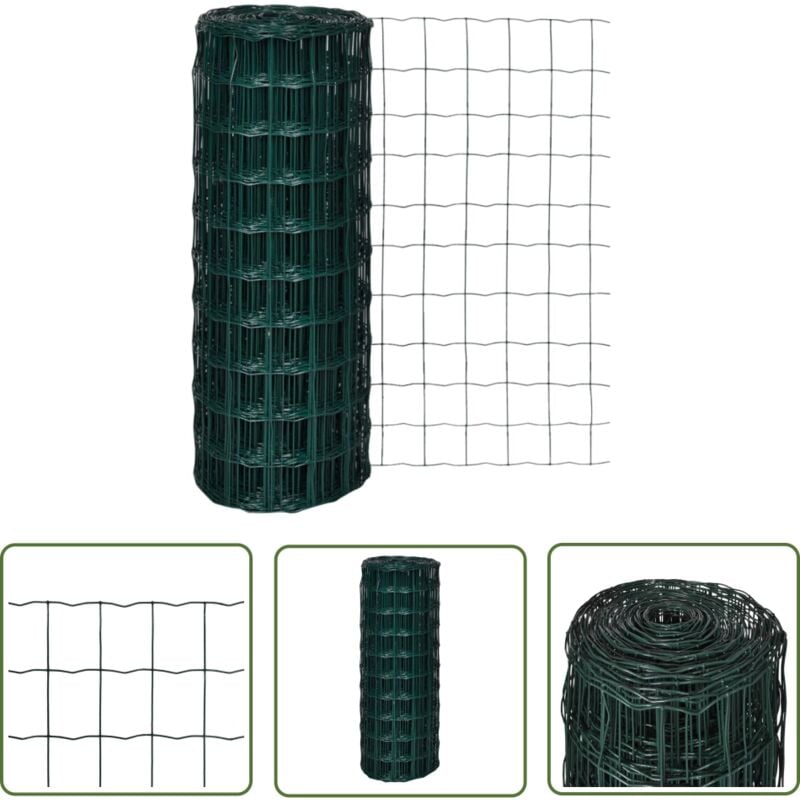 The Living Store - Gartenzaun Maschendraht Gitterzaun Schweißgitter 10x1,0m - Gartenzaun - Maschendrahtzaun - Metallzaun - Stabiler Zaun - Gartenzäune