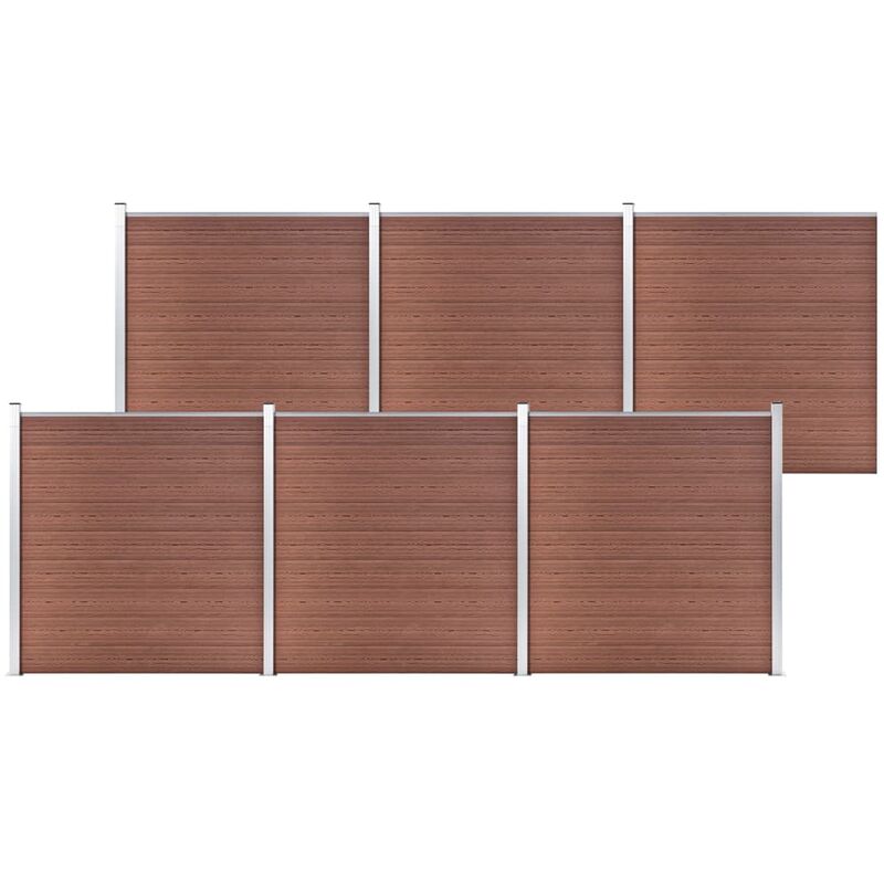 Gartenzaun wpc 1045x186 cm Braun Vidaxl