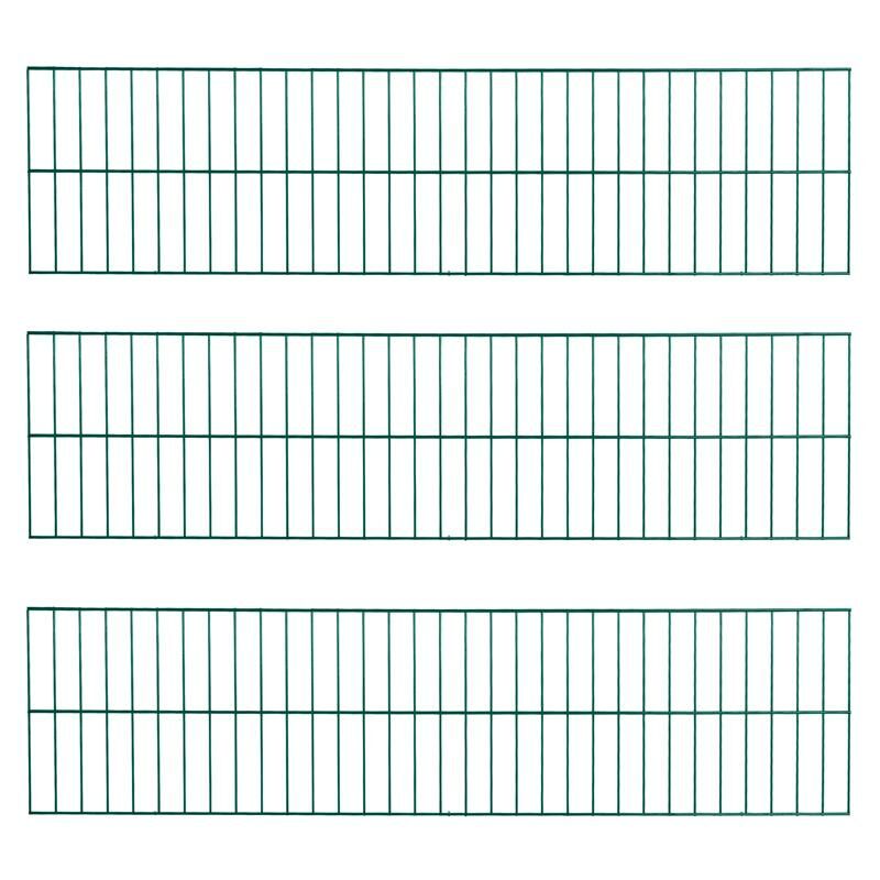 Gartenzaun Zaunelemente Doppelstabmattenzaun 3er Set RAL 6005 Zaun Gartenzaun