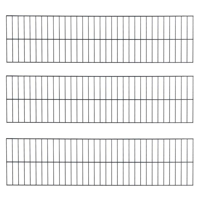 Estexo - Gartenzaun Zaunelemente Doppelstabmattenzaun 3er Set ral 7016 Zaun Gartenzaun