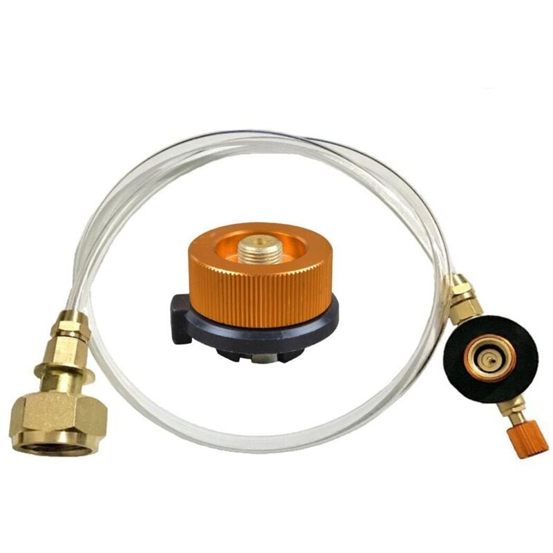 Linghhang - Gaskartuschenadapter für Outdoor-Gaskocher - Camping und Wohnmobil - Düsenadapter für Flüssiggas, Flachflasche, Flaschenadapter