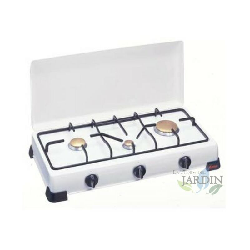 Gaskocher mit 3 Brennern, regulierbarer Brenner