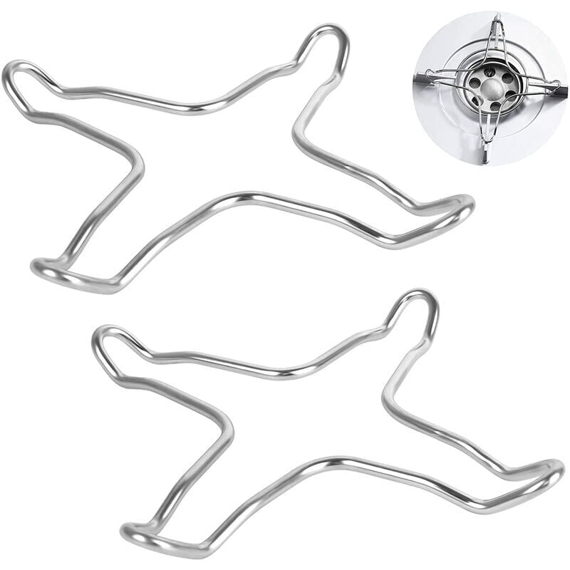 Jusch - Gasreduzierer-Set, 2 Stück, Edelstahl-Gaskochfeld-Reduzierer, Kochfeld, Kochfeld, Kochfeld, Untersetzer, Wok-Halter, Gastopf