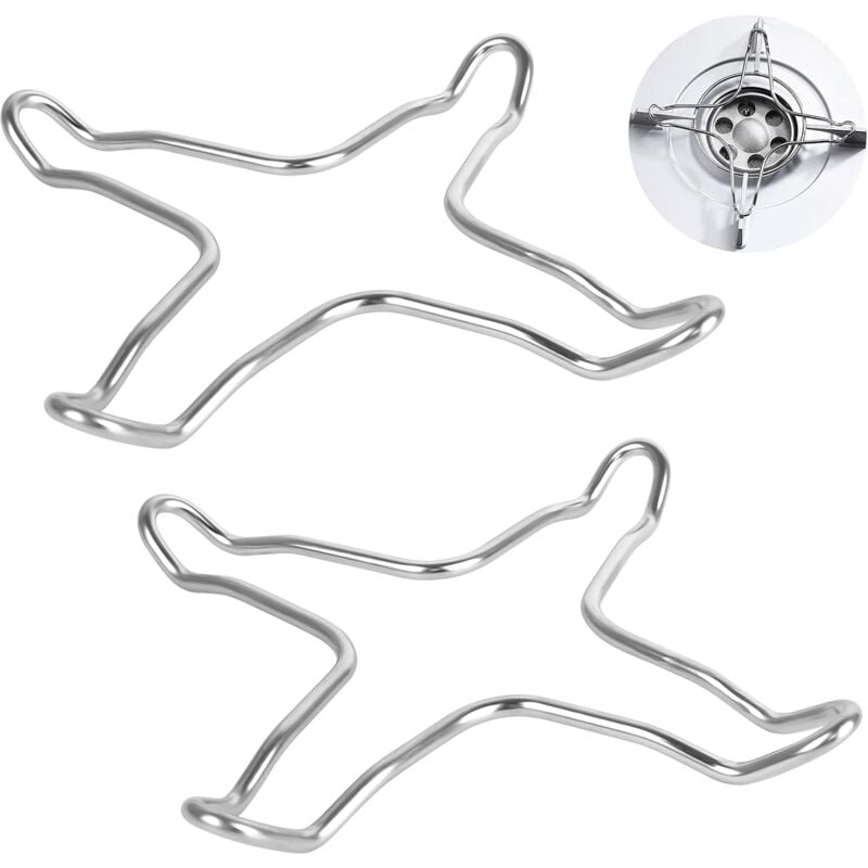 Ersandy - Gasreduzierer-Set, 2 Stück, Edelstahl-Gaskochfeld-Reduzierer, Kochfeld, Kochfeld, Kochfeld, Untersetzer, Wok-Halter, Gastopf