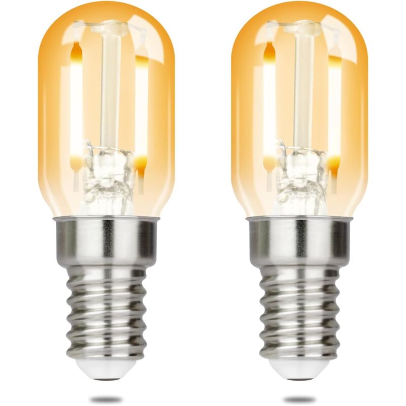 Gbly - 2er pack E14 led Warmweiss Glühbirne - T22 Vintage led Lampen 2W Retro Edison Sockel Birne 2700K Warmweiß Leuchtmittel Energiesparlampe