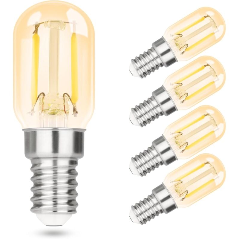 GBLY 4er pack E14 LED Kaltweiß Glühbirne: T22 Vintage LED Lampen 2W Retro Edison Sockel Birne 6000K Kaltweiss Leuchtmittel Energiesparlampe E14