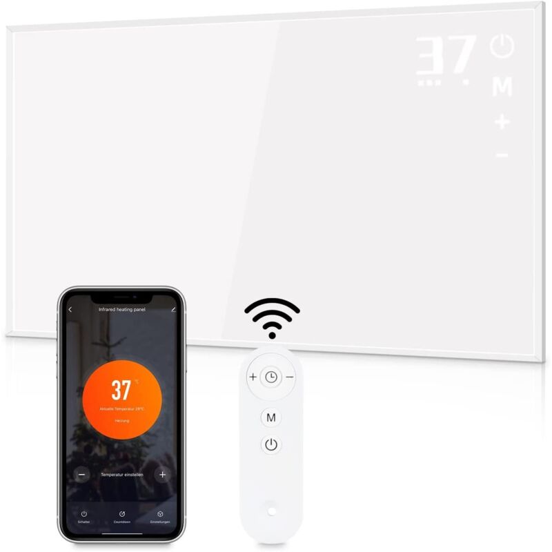 GBLY Infrarotheizung mit Thermostat Infrarot Wandheizung -Infrarotheizung Standgerät mit Fernbedienung Elektroheizung Energiesparend mit APP WiFi