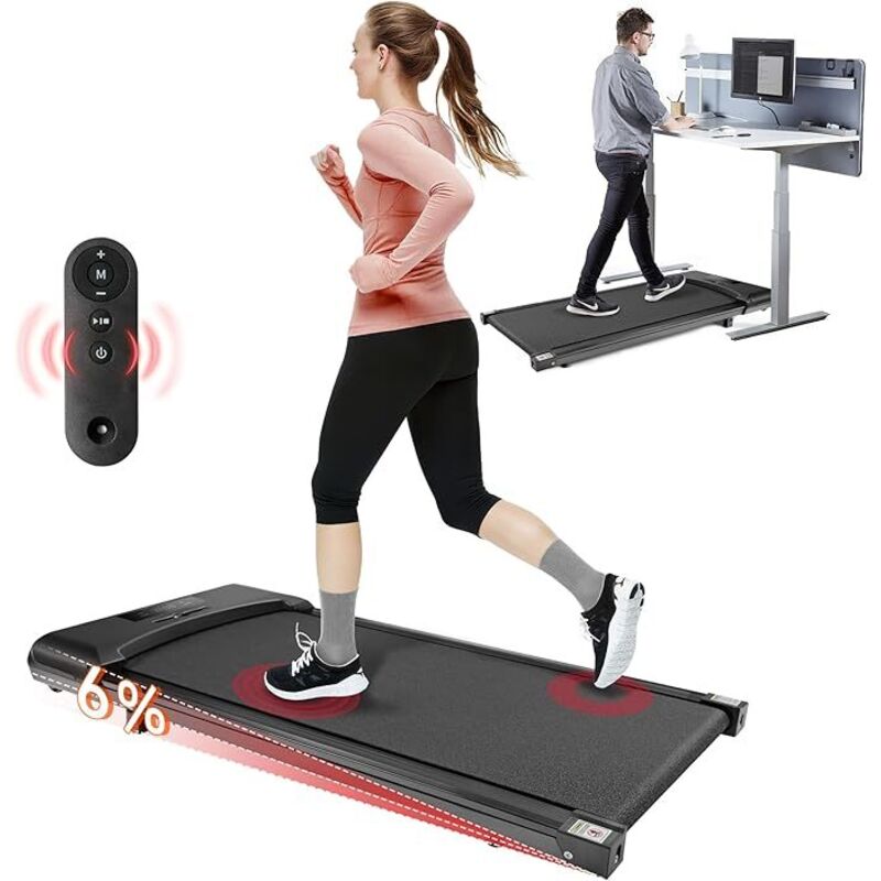 Laufband mit Steigung 1-6km/h Laufband für Zuhause 0-6% Treadmill for Home 2.0PS mit LED-Anzeige Fernbedienung für Zuhause & Büro - Gbly