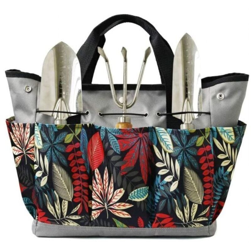 Geblüht) Gartenwerkzeug-Set, Gartenwerkzeug-Tasche mit mehreren Taschen Ymyny Gartenwerkzeug-Tasche