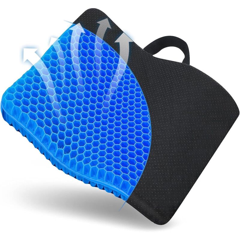 Linghhang - Gel-Sitzkissen, Atmungsaktives Gel-Sitzkissen, Anti-Dekubitus-Kissen, Entlastet Den Druck Auf Den Orthopädischen Sitz Mit Rutschfestem