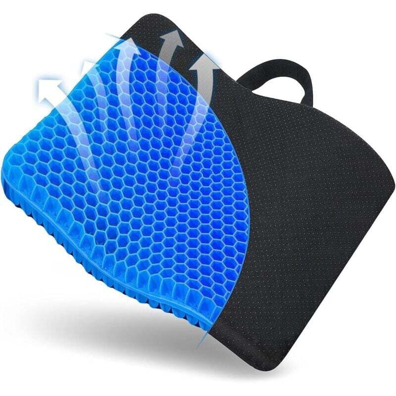 Gel-Sitzkissen, Atmungsaktives Gel-Sitzkissen, Anti-Dekubitus-Kissen, Entlastet Den Druck Auf Den Orthopädischen Sitz Mit Rutschfestem Bezug Für mumu