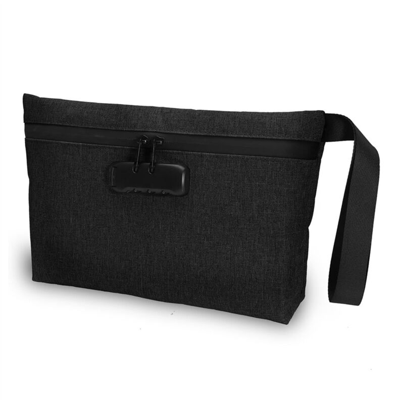 Tlily - Geldtasche mit Schloss, AbschließBare Geldtasche, Wasserdichte Banktasche ReißVerschluss und Schloss für Bargeld, Handy b