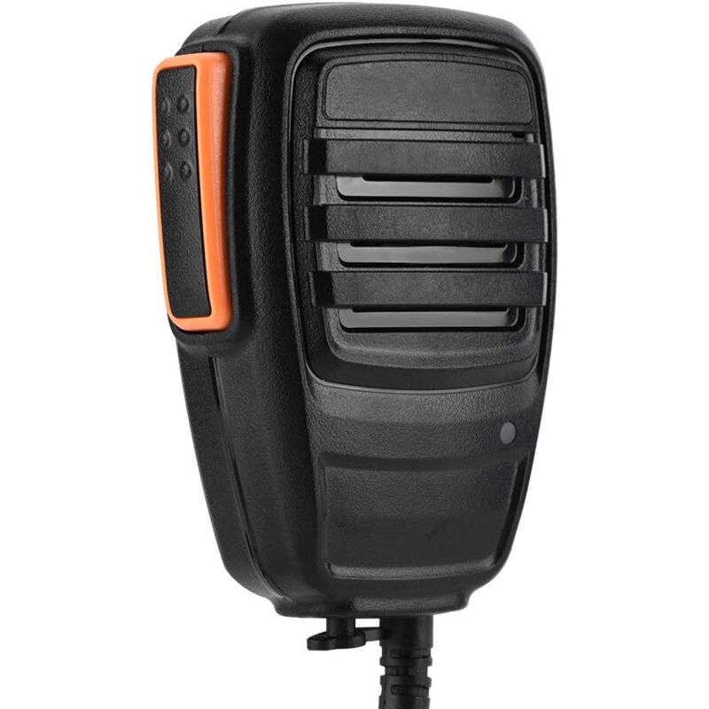 Aougo - Generisches Walkie-Talkie-Mikrofon, 2-poliges Schulterlautsprecher-Mikrofon, 2-poliges tragbares Walkie-Talkie-Lautsprecher-Mikrofon, leicht