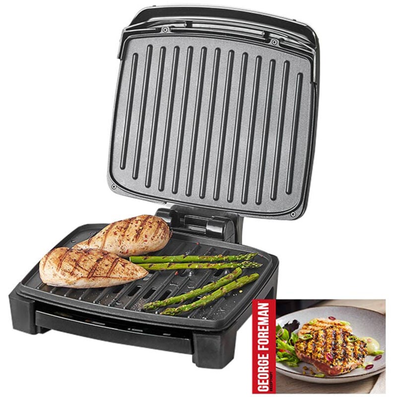 George Foreman Immersa Grill - Tischgrill - in 3 Handgriffen zerlegen - spülmaschinengeeignet - spart Zeit & Geld - weniger Fett - Indoor-Grill