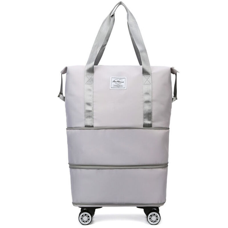 Gepäcktaschen Reisetasche, Trocken und Nass getrennt mit Rollen - Grau mumu