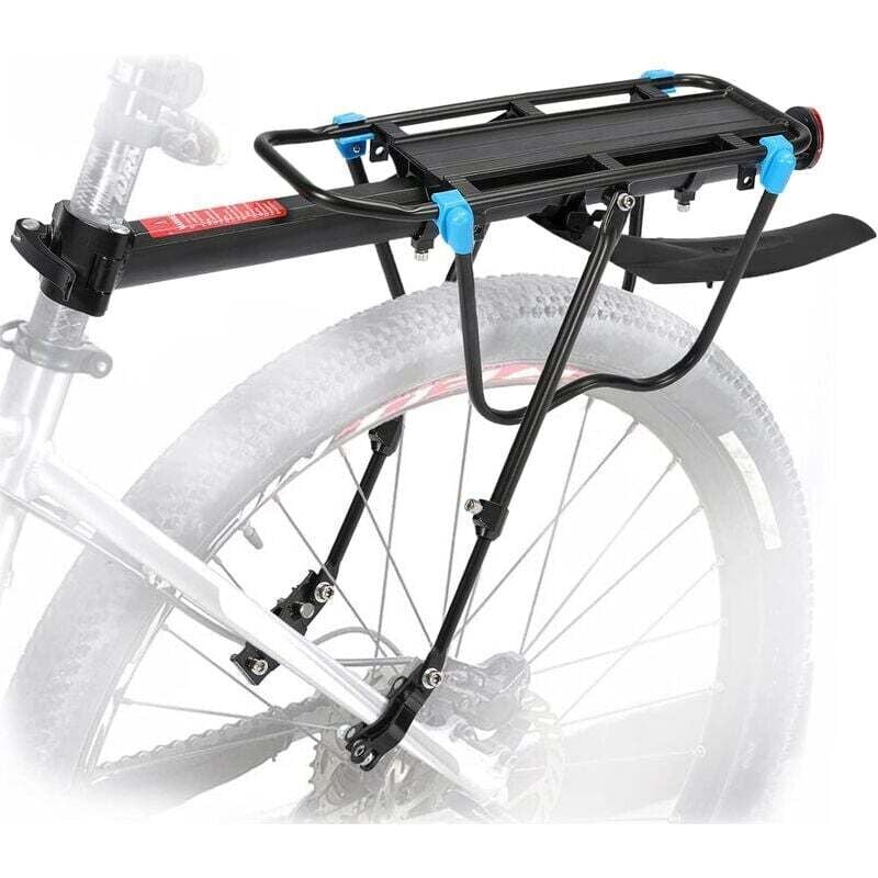 Gepäckträger für das Heck mit 50 kg Tragkraft, verstellbarer Gepäckträger für Mountainbike-Sattelstützen mit Reflektorflügeln für Mountainbike-Gepäck