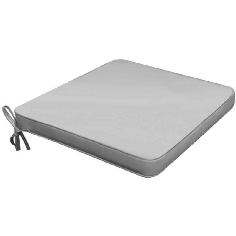 Quadratkissen in wasserdichtem und abnehmbarem Polyester 40 x 40 cm pro Stuhl - Grey - Grey