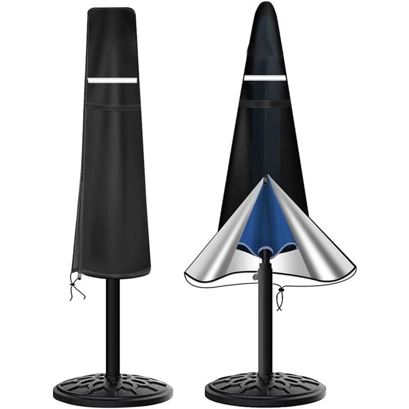 Schutzhülle für aufrechte Sonnenschirme, 2 m, wasserdicht, UV-beständig, winddicht, 210D-Oxford-Stoff, Regenschirm-Schutzhülle mit wasserdichtem