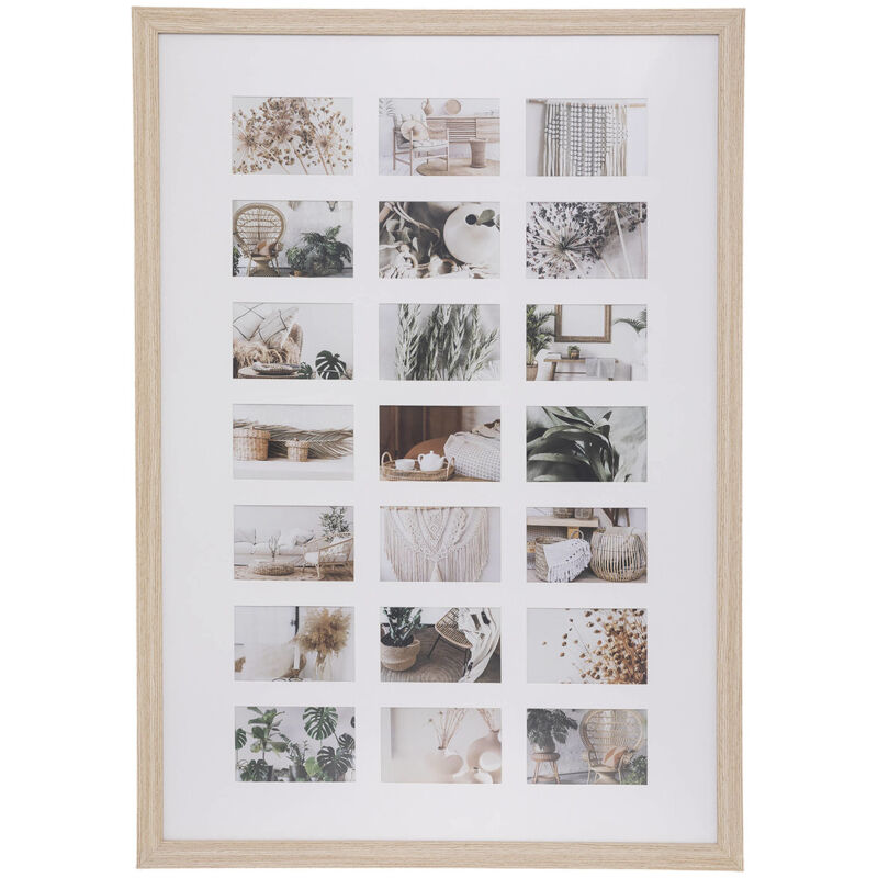 Atmosphera - Bilderrahmen Collage Etienne - 21 Fotos - Holz und Papier créateur d'intérieur