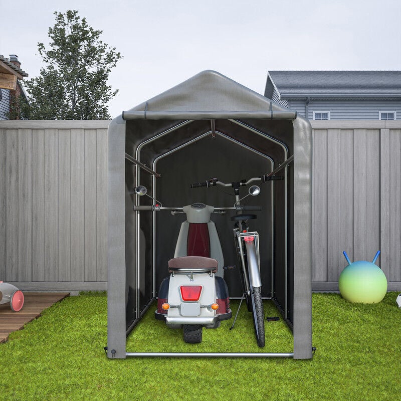 Geräteschuppen 100187160cm Zeltgarage Motorrad Fahrradzelt Lagerzelt Reißverschlusstür