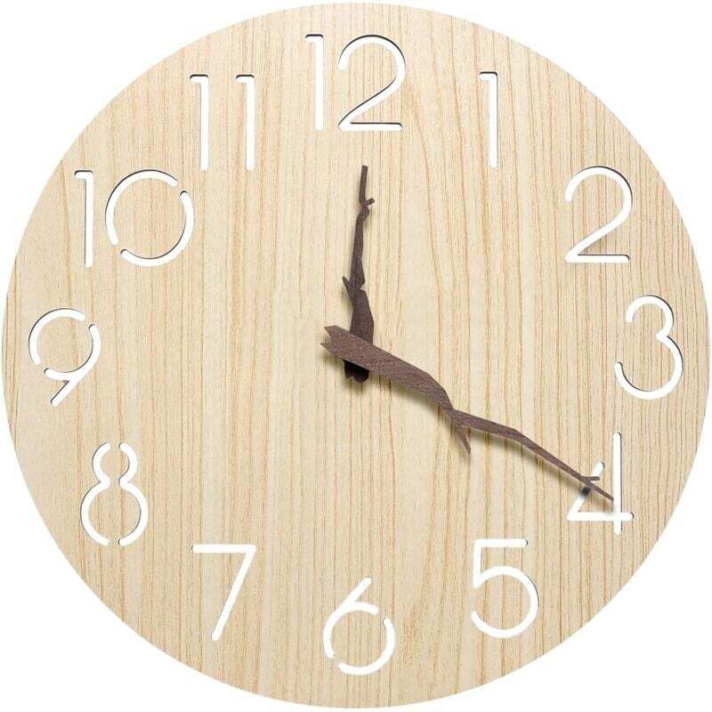 Geräuschlose Wanduhr: Wanduhr aus Holz, modernes Design, 3D-Wanduhr, dekorative Wanduhr für Küche, Büro, Wohnzimmer, Schlafzimmer, 30 cm (12 Zoll)