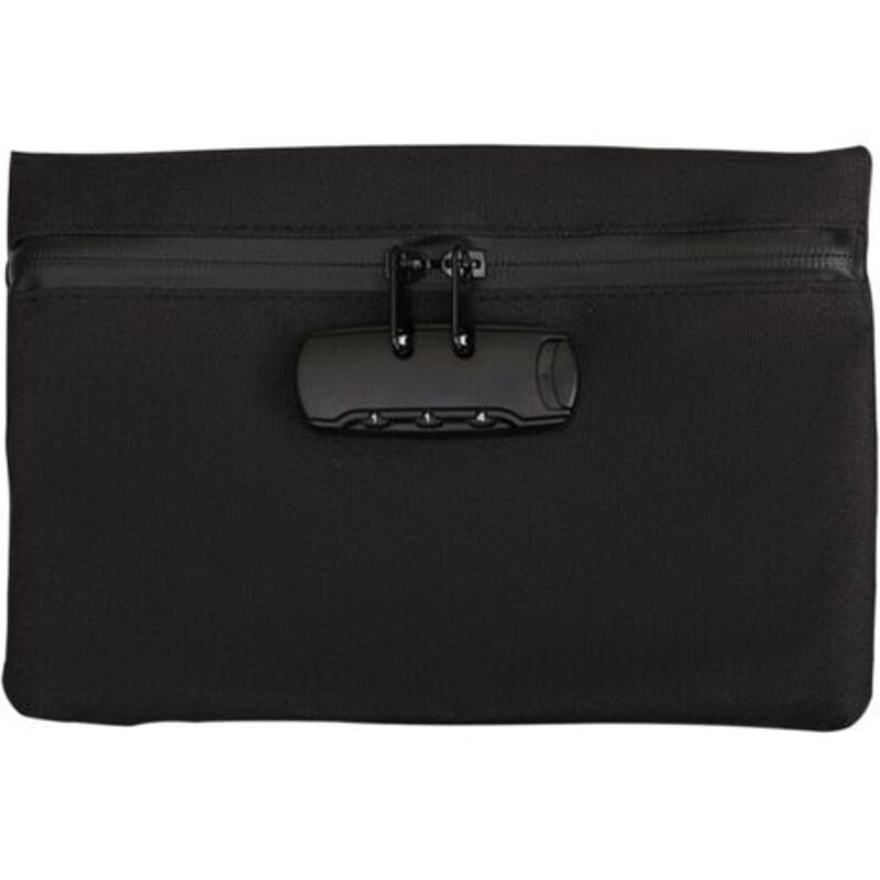 Geruchsdichte Tasche – Tragbarer Safe – Wasserdichte Tasche mit Zahlenschloss – Dokumententasche – Abschließbare Box – Schwarz – Für die