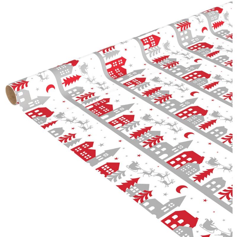 Geschenkpapier 4C traditionell 500x70cm - Weiß