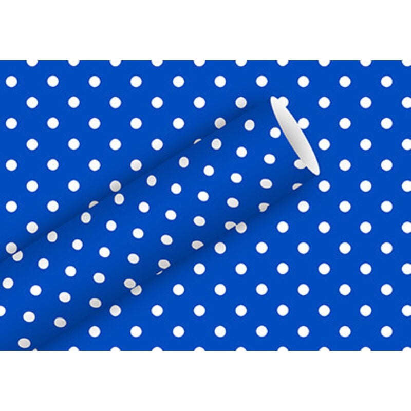 Geschenkpapier blau mit Punkten 2 m