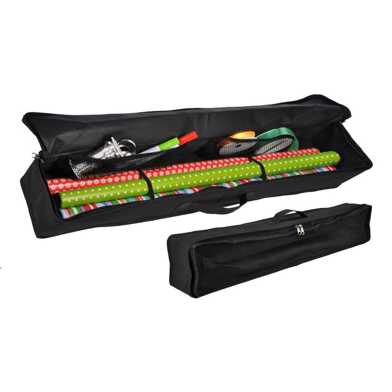 Geschenk Papier Organizer schwarz - 76 cm - Geschenkpapier Aufbewahrung Tasche