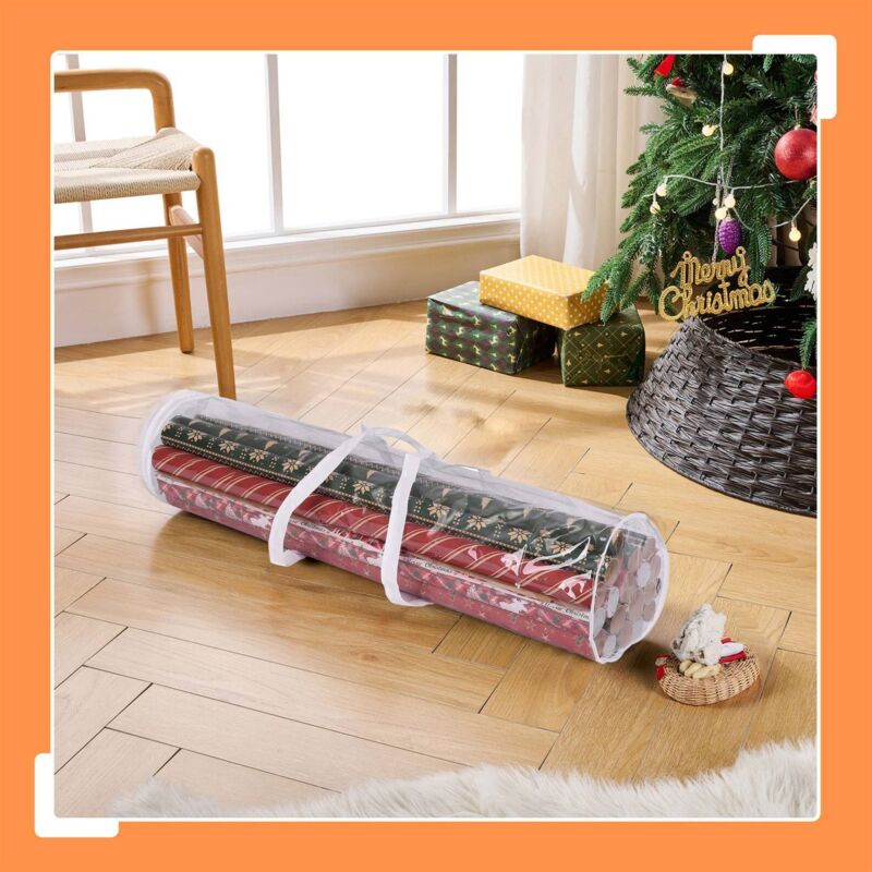 Geschenkpapier organizerbeutel 2er pack transparente aufbewahrung