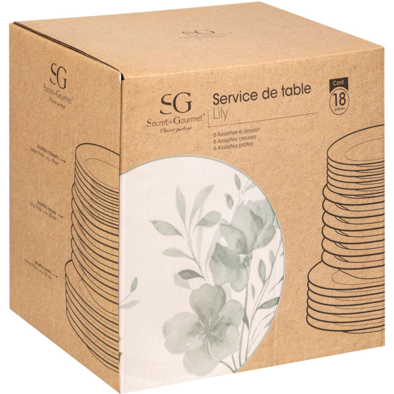 Geschirrset Lily 18Stk Sg Secret De Gourmet