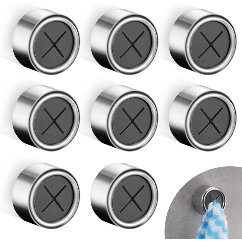 Keyoung - Geschirrtuchhalter, 8 Stück Handtuchhalter im Set für Bad, abs Handtuchhaken Runden Handtuchklemme Handtuchhalter küche für Bad, Küche und