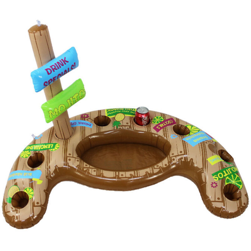 Getränkehalter, Eiskübelhalter, Aufblasbarer Getränkehalter für Partys, Cola, Wasser, Schwimmender Schwimm-Bierbechersitz (Color : Blue, Size :