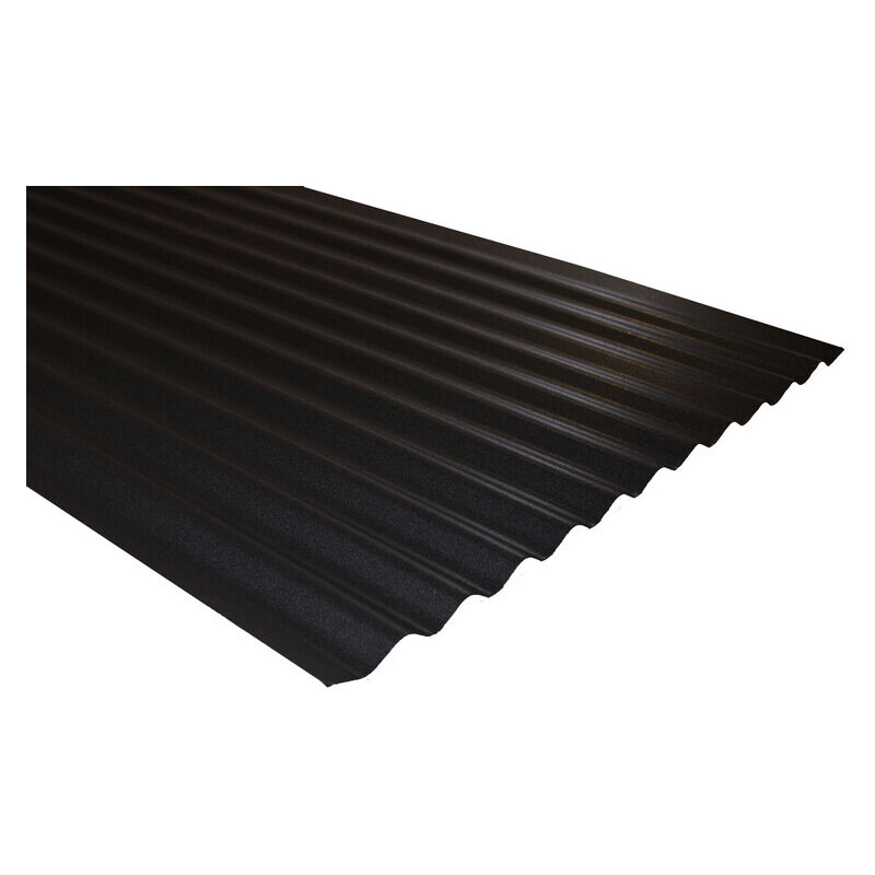 Mccover - Wellblech po 76/18 wendbar matt schwarz / matt rot 2000X900MM - Farben - Matt schwarz / Matt rot, Breite - 90 cm, Länge - 200 cm