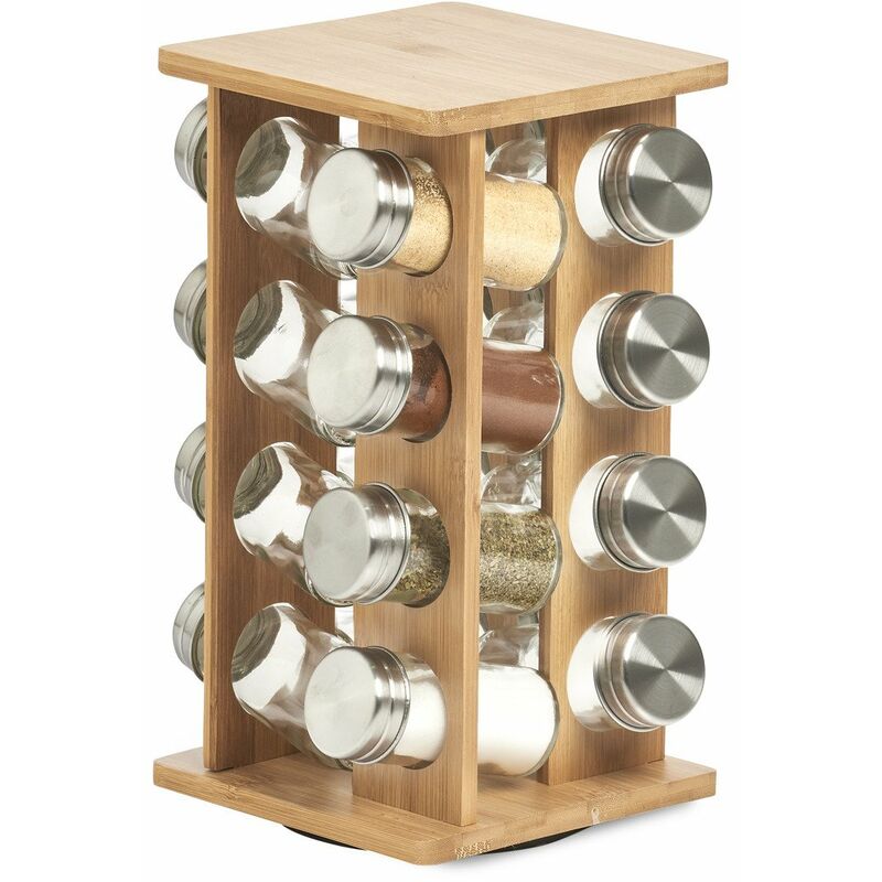 Gewürzregal mit 16 Behältern, 30 cm, Bambus Zeller Zeller