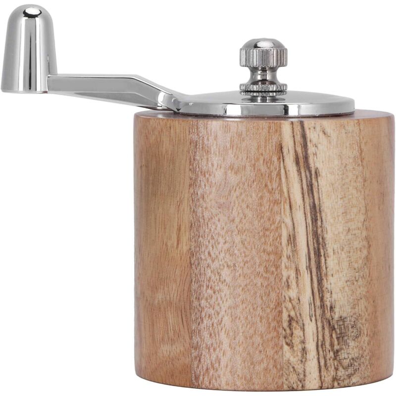 Gewürzmühle, manuelle Pfeffermühle, Mahlwerk mit langer Kurbel für den Heimgebrauch