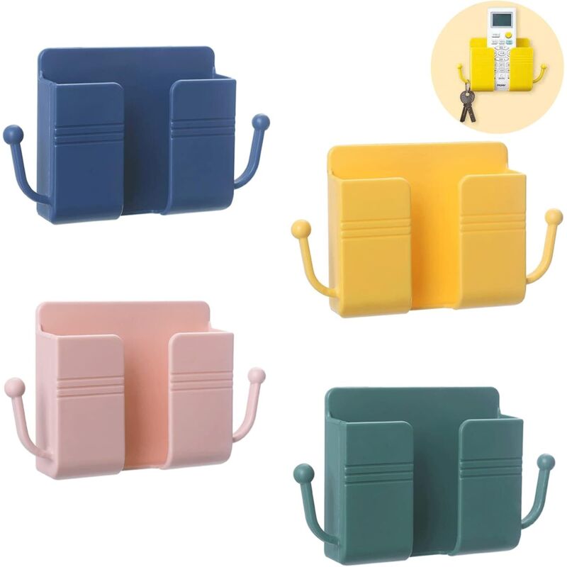 Handy-Wandhalterung, 4-teilige Wandhalterung für Klimaanlagen, Mini-Wandhalterung für Fernbedienungen, Aufbewahrungsbox für Familie und Büro