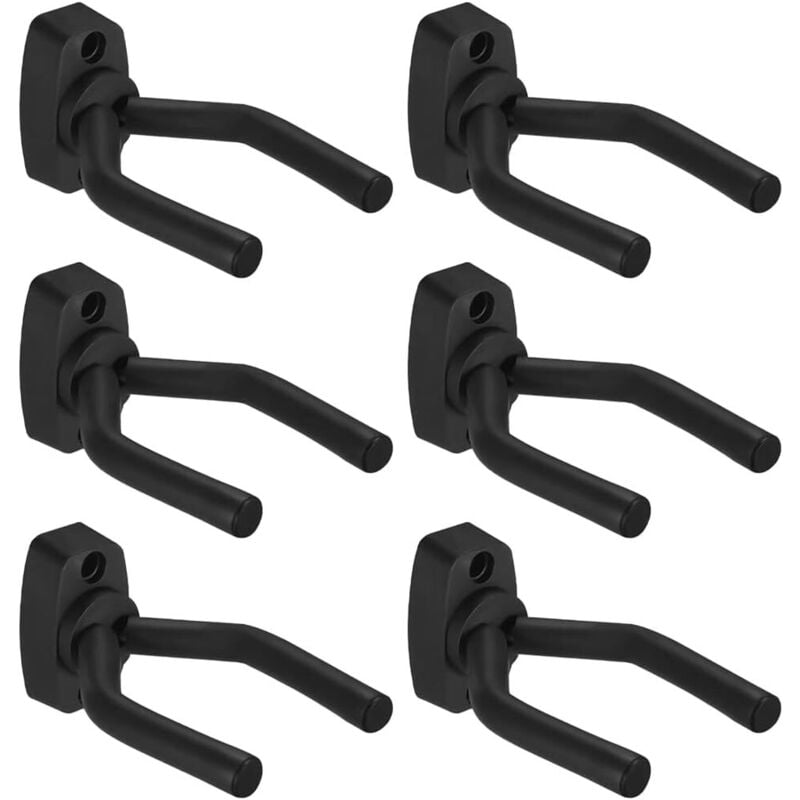 Gitarrenwandhalterung, Gitarrenhaken, Gitarrenständer, kompatibel mit Akustikgitarre/Bassgitarre/E-Gitarre/Banjo/Ukulele/Geige (6er-Pack)