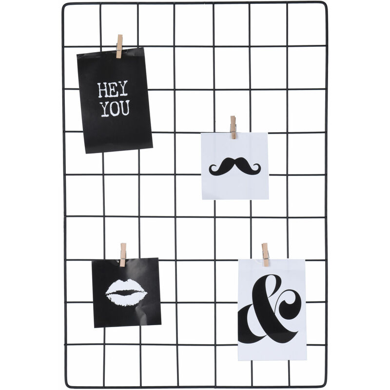 Spetebo - Metall Gitter Bilderrahmen schwarz - 56 x 38 cm - Fotowand Bildergalerie Fotorahmen Foto Collage