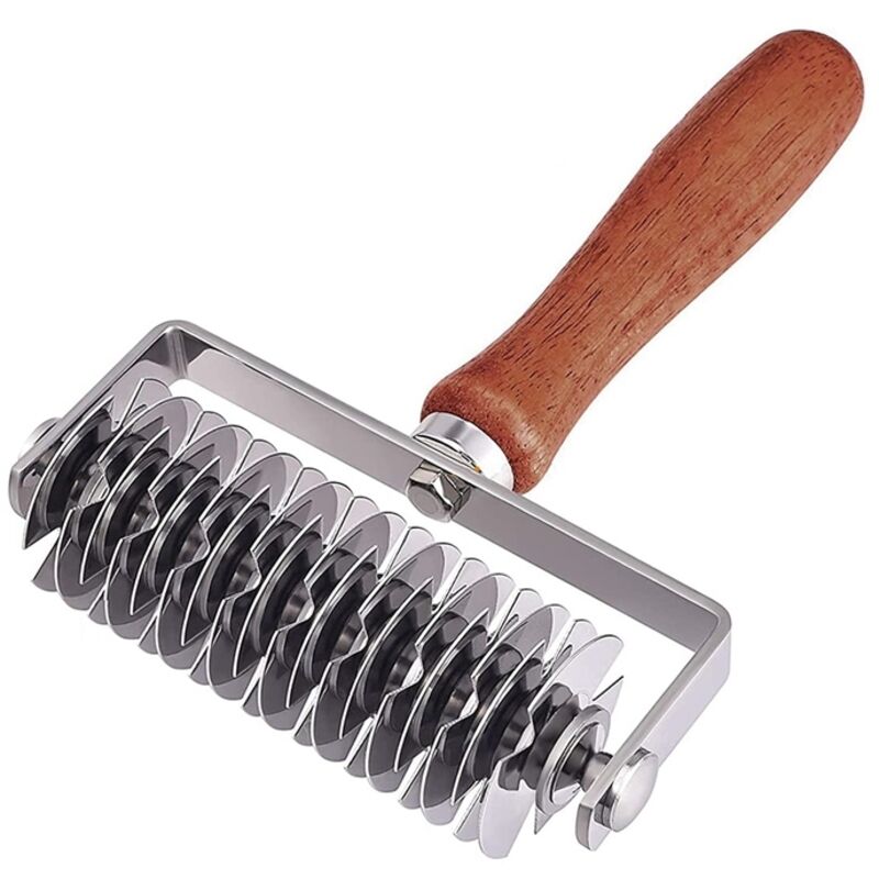 Gitterschneider Aus Edelstahl, Teiggitter-Roller, Ausstecher, Backwerkzeug, Kekse, Kuchen, Pizza, Brot, Gebäck, Krustenrolle