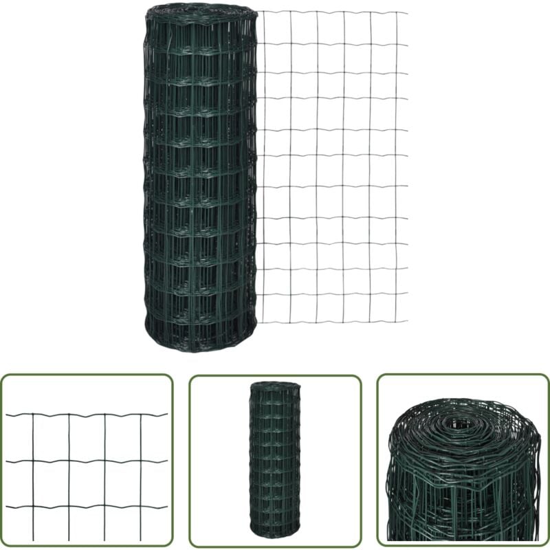 The Living Store - Gitterzaun Maschendraht Schweiß gitter 10x1,2m - Zaun - Gartenzaun - Maschendrahtzaun - Metallzaun - Stabiler Zaun