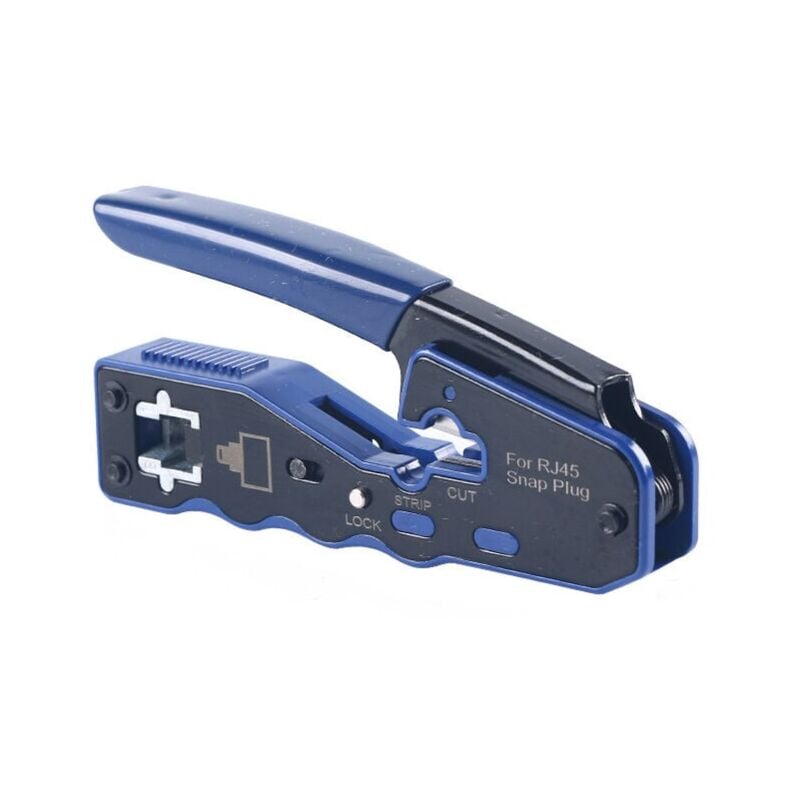 GJ670BL RJ45 Crimpen Werkzeug RJ45 Crimper Crimpen Werkzeug Pass Durch Für RJ45 Cat6a Cat6 Cat5e Ethernet Netzwerk