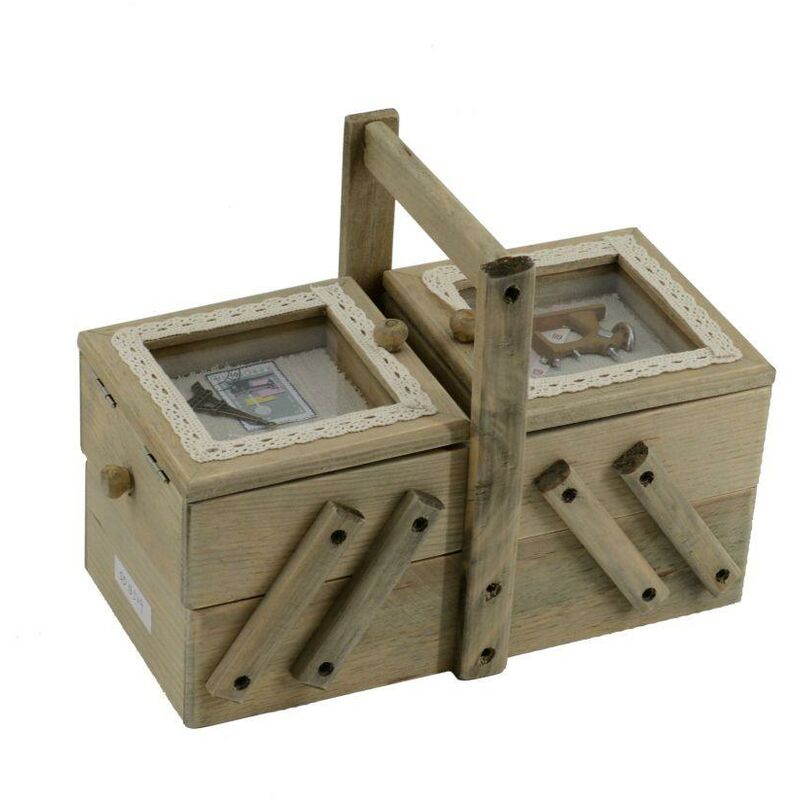 Webmarketpoint - Rosina Holzwerkbank 2 Schubladen cm27x14h19