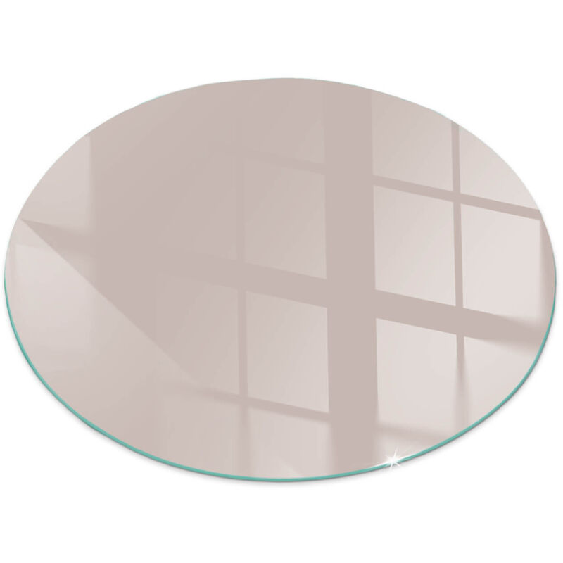 Glasplatte für Kaminofen Sicherheitsglas Schutzplatte Glasbodenplatte für Kamin Hitzeschutz für Kamin Funken Elegant Farbe Hellbraun Rund fi 70 cm