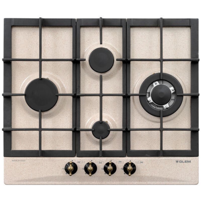 Glem Gas GT645HSA Kochfeld Sand Eingebaut 60 cm 4 Brenner