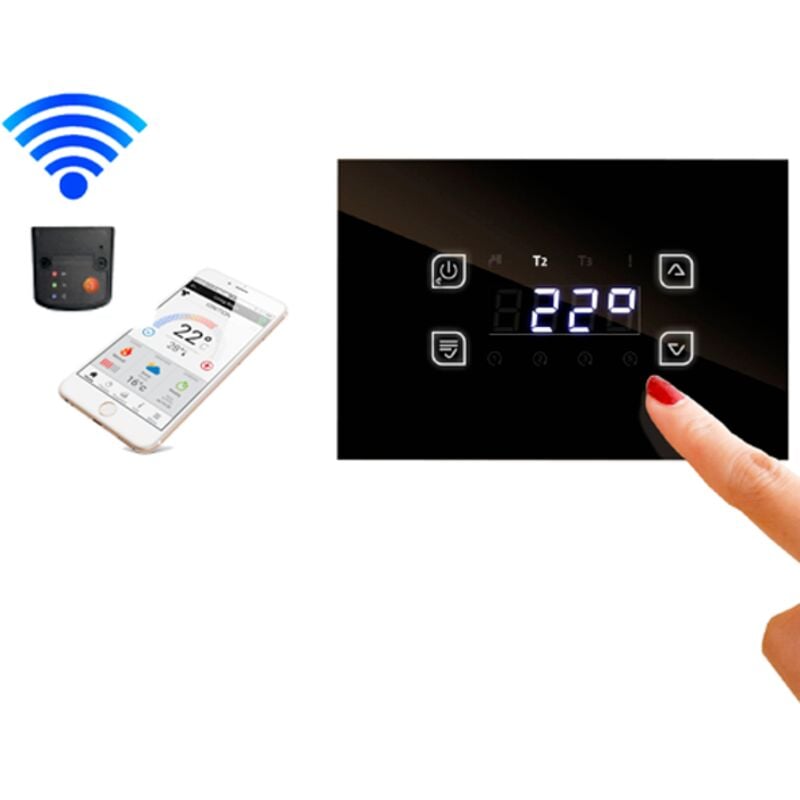 GLH110 Glass Touch Temperatur-Differenzregler für Kaminöfen,