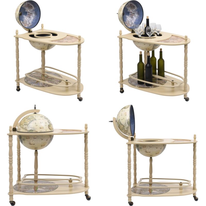 Vidaxl - Globus-Bartisch Eukalyptusholz Grün Freistehend - Globus Bar - Globus Bars - Home & Living - Grün